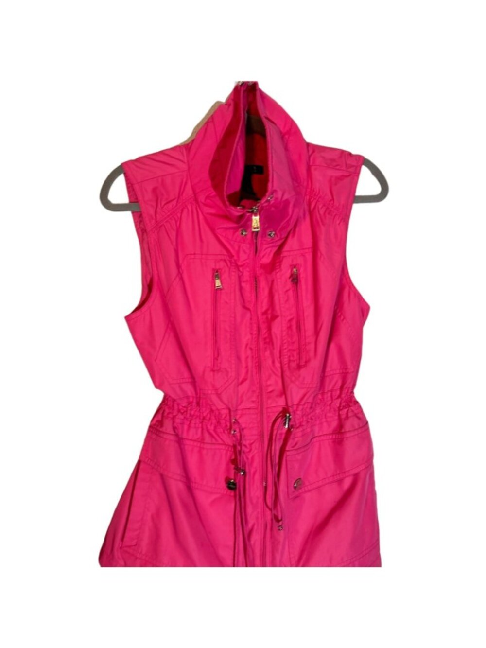 Lauren Ralph Lauren Womens Pink Sleeveless Zip-Up Vest Size Medium - Picture 8 of 12